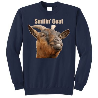 Smiling Goat Funny Tall Sweatshirt