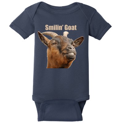 Smiling Goat Funny Baby Bodysuit