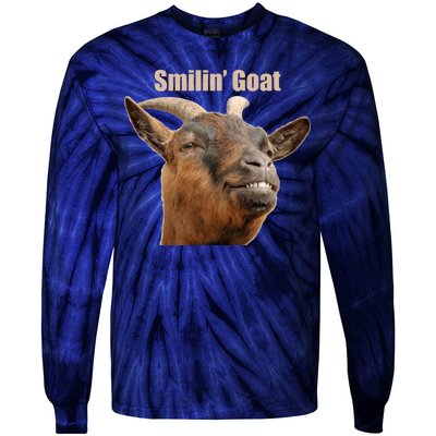 Smiling Goat Funny Tie-Dye Long Sleeve Shirt