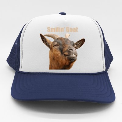 Smiling Goat Funny Trucker Hat