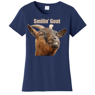 Smiling Goat Funny Women's T-Shirt