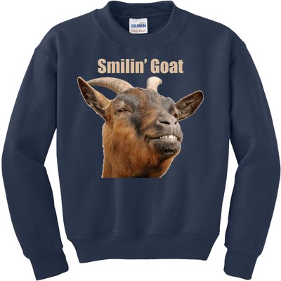 Smiling Goat Funny Kids Sweatshirt