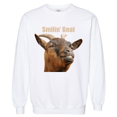 Smiling Goat Funny Garment-Dyed Sweatshirt