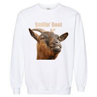 Smiling Goat Funny Garment-Dyed Sweatshirt