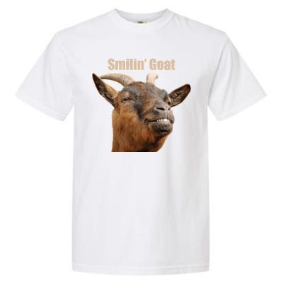 Smiling Goat Funny Garment-Dyed Heavyweight T-Shirt