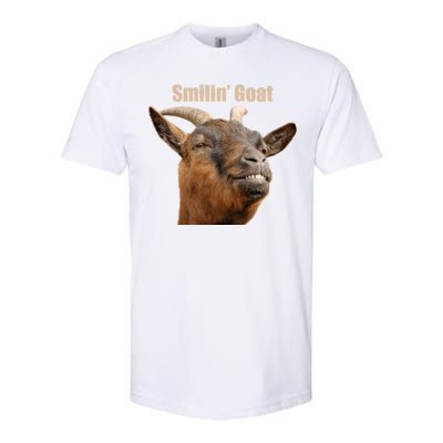 Smiling Goat Funny Softstyle CVC T-Shirt