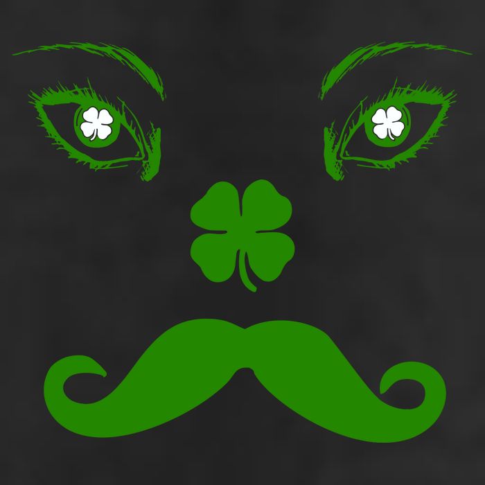 Smiling Irish Eyes Cloverleaf Mustache Cool Comfort Performance Bucket Hat