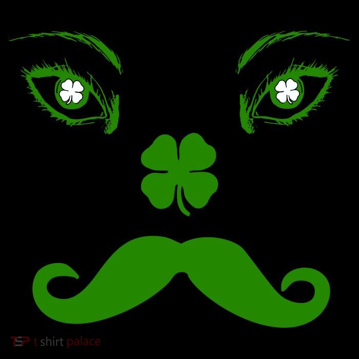 Smiling Irish Eyes Cloverleaf Mustache Flexfit Unipanel Trucker Cap
