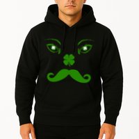 Smiling Irish Eyes Cloverleaf Mustache Hoodie