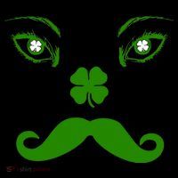 Smiling Irish Eyes Cloverleaf Mustache Hoodie
