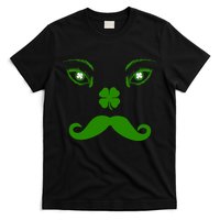 Smiling Irish Eyes Cloverleaf Mustache T-Shirt