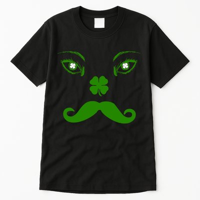 Smiling Irish Eyes Cloverleaf Mustache Tall T-Shirt
