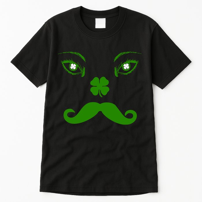 Smiling Irish Eyes Cloverleaf Mustache Tall T-Shirt