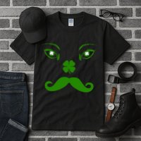Smiling Irish Eyes Cloverleaf Mustache Tall T-Shirt