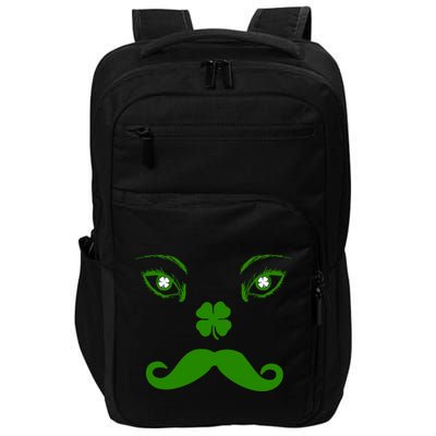 Smiling Irish Eyes Cloverleaf Mustache Impact Tech Backpack