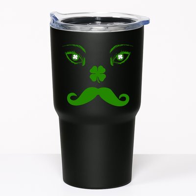 Smiling Irish Eyes Cloverleaf Mustache Tumbler