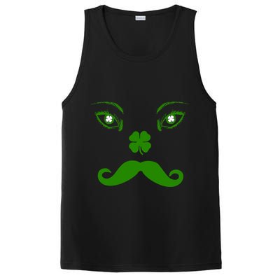 Smiling Irish Eyes Cloverleaf Mustache PosiCharge Competitor Tank