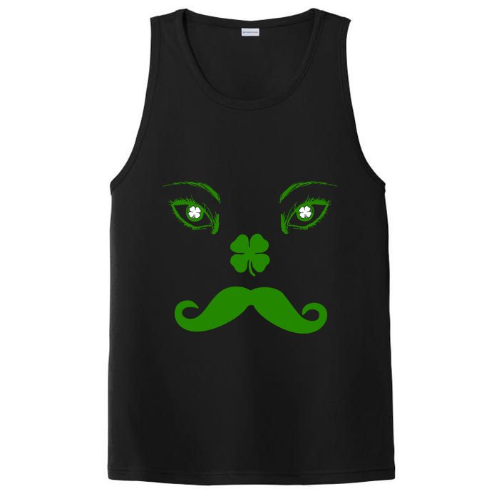 Smiling Irish Eyes Cloverleaf Mustache PosiCharge Competitor Tank