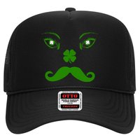 Smiling Irish Eyes Cloverleaf Mustache Trucker Hat