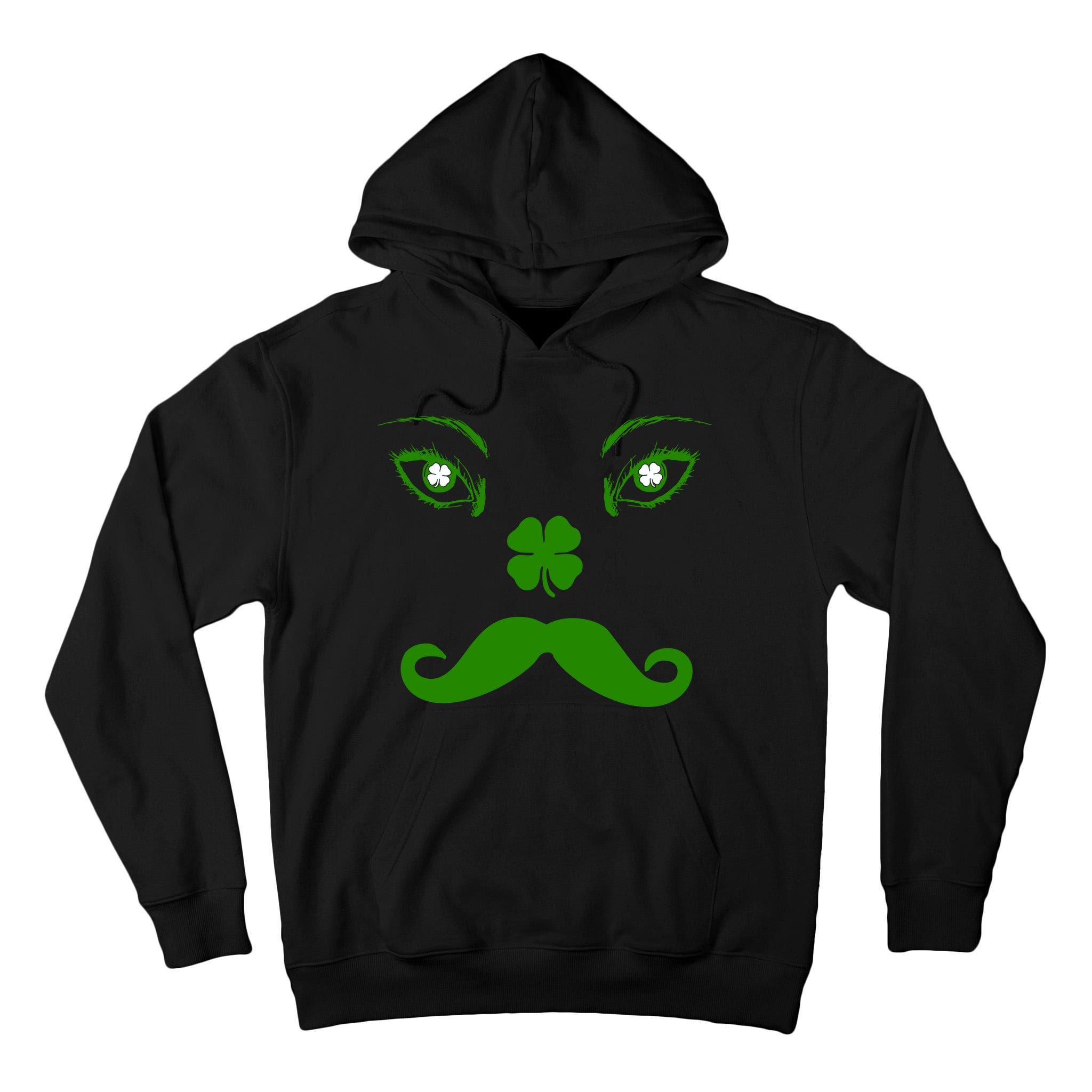 Smiling Irish Eyes Cloverleaf Mustache Tall Hoodie