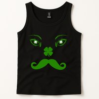 Smiling Irish Eyes Cloverleaf Mustache Tank Top