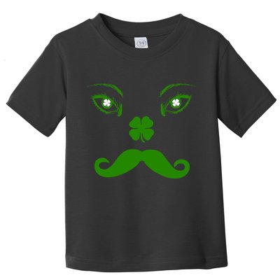 Smiling Irish Eyes Cloverleaf Mustache Toddler T-Shirt