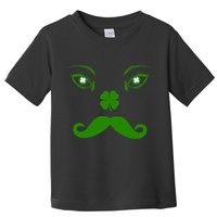 Smiling Irish Eyes Cloverleaf Mustache Toddler T-Shirt