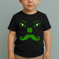 Smiling Irish Eyes Cloverleaf Mustache Toddler T-Shirt