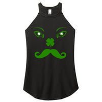 Smiling Irish Eyes Cloverleaf Mustache Women's Perfect Tri Rocker Tank