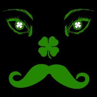 Smiling Irish Eyes Cloverleaf Mustache Kids Colorblock Raglan Jersey