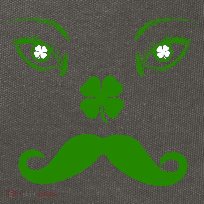 Smiling Irish Eyes Cloverleaf Mustache Cotton Canvas Backpack