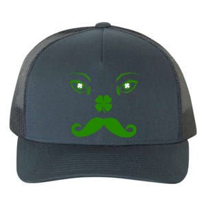 Smiling Irish Eyes Cloverleaf Mustache Yupoong Adult 5-Panel Trucker Hat