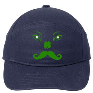 Smiling Irish Eyes Cloverleaf Mustache 7-Panel Snapback Hat