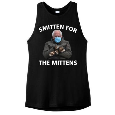 Smitten For The Mittens Bernie Sanders Ladies PosiCharge Tri-Blend Wicking Tank