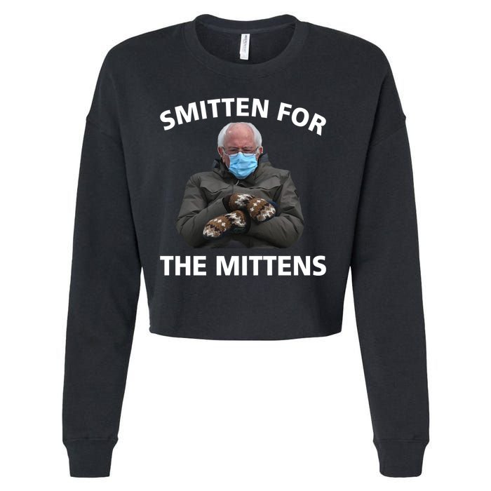 Smitten For The Mittens Bernie Sanders Cropped Pullover Crew