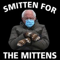Smitten For The Mittens Bernie Sanders Cropped Pullover Crew