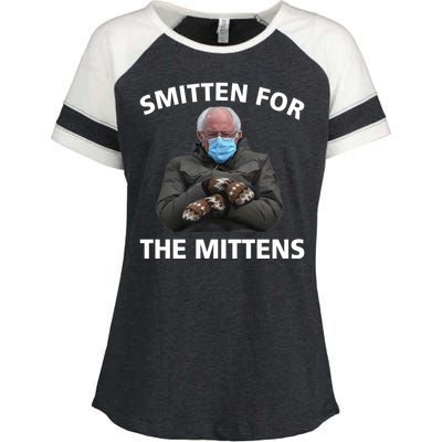 Smitten For The Mittens Bernie Sanders Enza Ladies Jersey Colorblock Tee