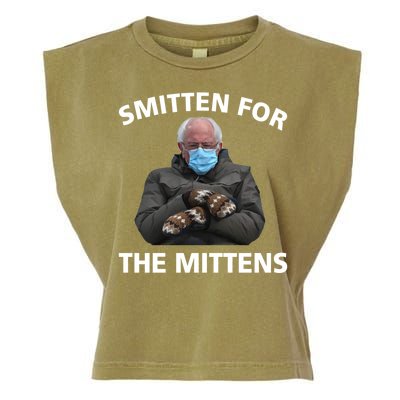 Smitten For The Mittens Bernie Sanders Garment-Dyed Women's Muscle Tee