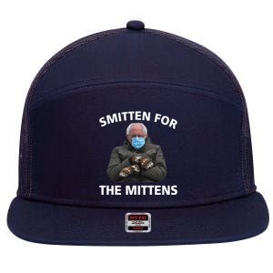 Smitten For The Mittens Bernie Sanders 7 Panel Mesh Trucker Snapback Hat