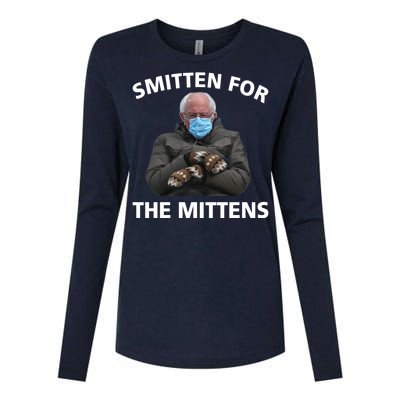 Smitten For The Mittens Bernie Sanders Womens Cotton Relaxed Long Sleeve T-Shirt