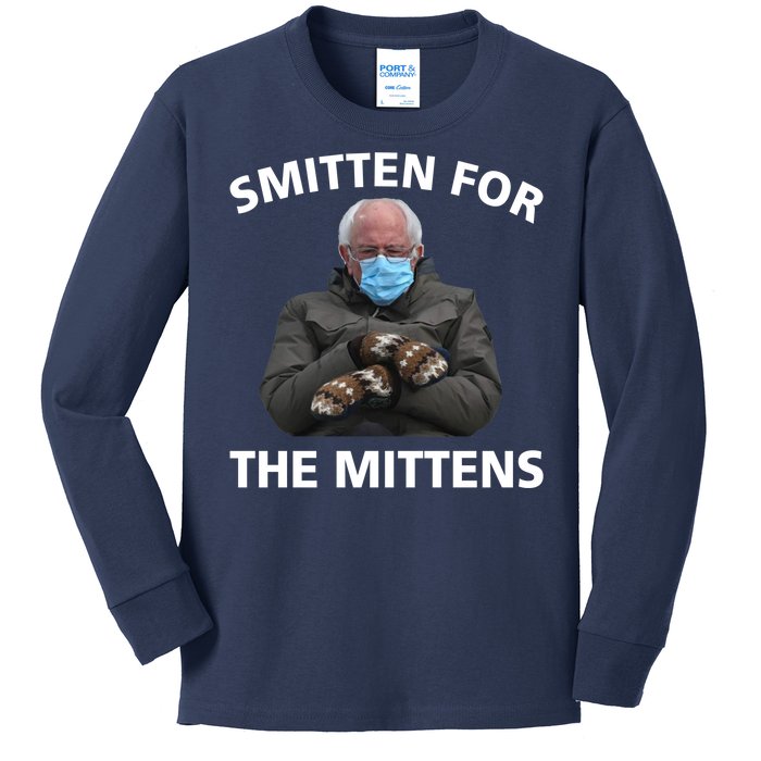 Smitten For The Mittens Bernie Sanders Kids Long Sleeve Shirt