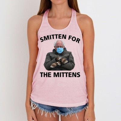 Smitten For The Mittens Bernie Sanders Women's Knotted Racerback Tank