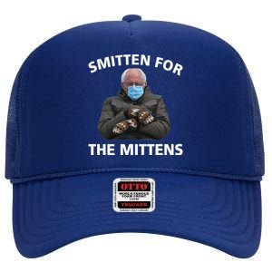 Smitten For The Mittens Bernie Sanders High Crown Mesh Back Trucker Hat