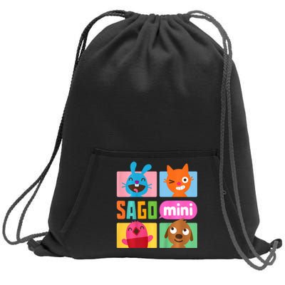 Sago Mini Jack Jinja Robin And Harvey Grid Sweatshirt Cinch Pack Bag