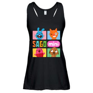 Sago Mini Jack Jinja Robin And Harvey Grid Ladies Essential Flowy Tank