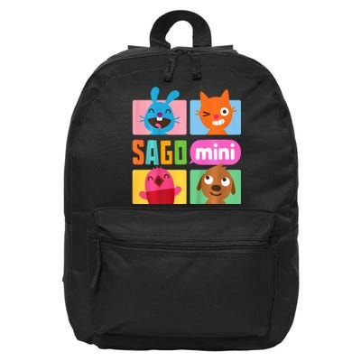 Sago Mini Jack Jinja Robin And Harvey Grid 16 in Basic Backpack