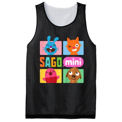 Sago Mini Jack Jinja Robin And Harvey Grid Mesh Reversible Basketball Jersey Tank