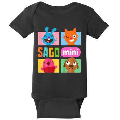 Sago Mini Jack Jinja Robin And Harvey Grid Baby Bodysuit