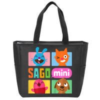 Sago Mini Jack Jinja Robin And Harvey Grid Zip Tote Bag