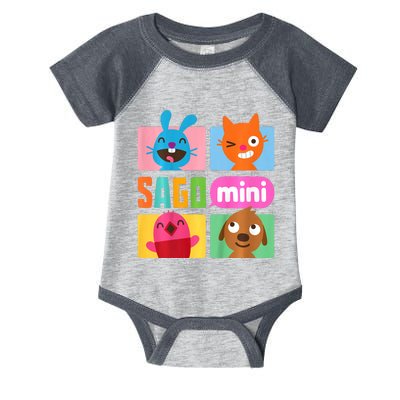 Sago Mini Jack Jinja Robin And Harvey Grid Infant Baby Jersey Bodysuit